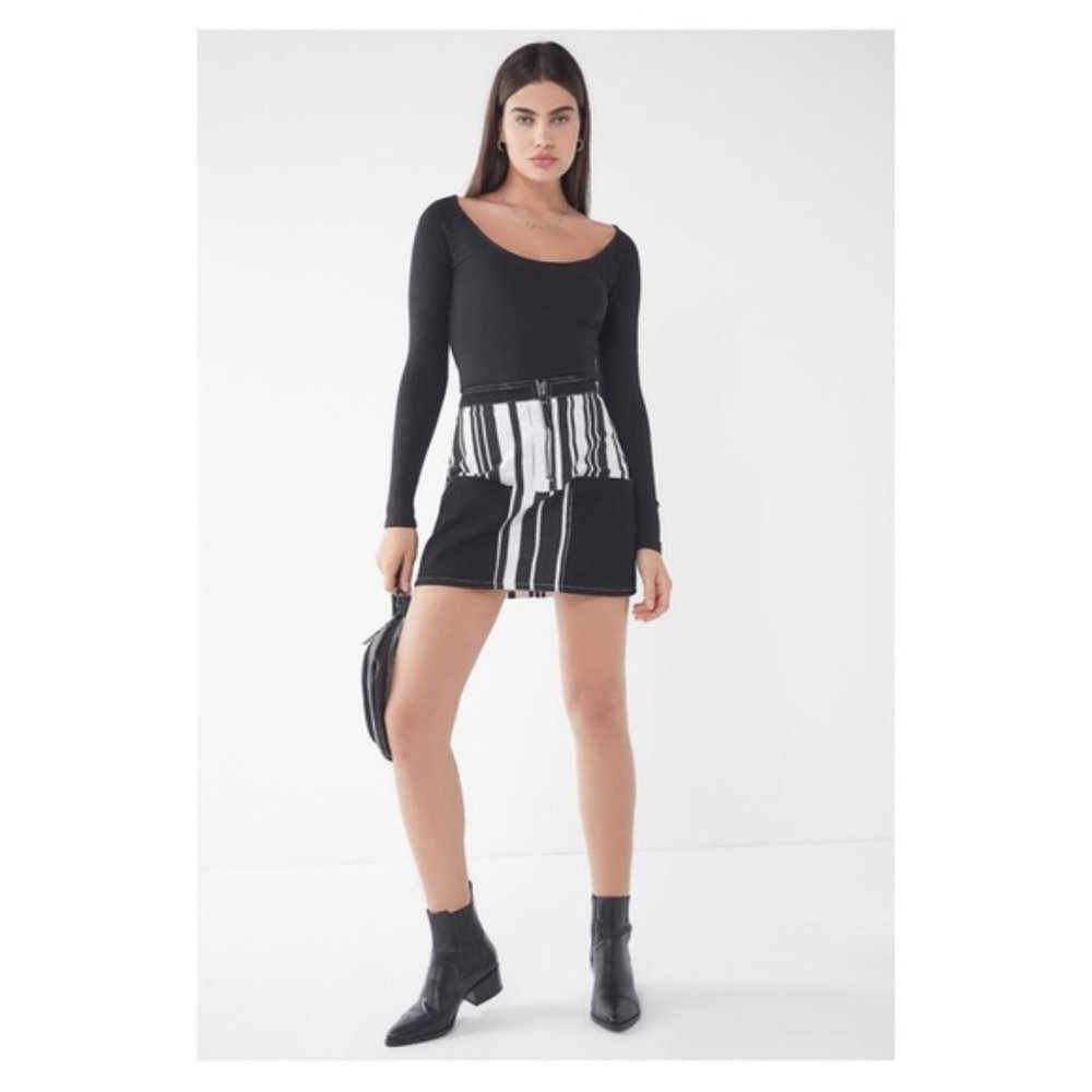 BDG Urban Outfitters Ruby Striped Zip Up Skirt